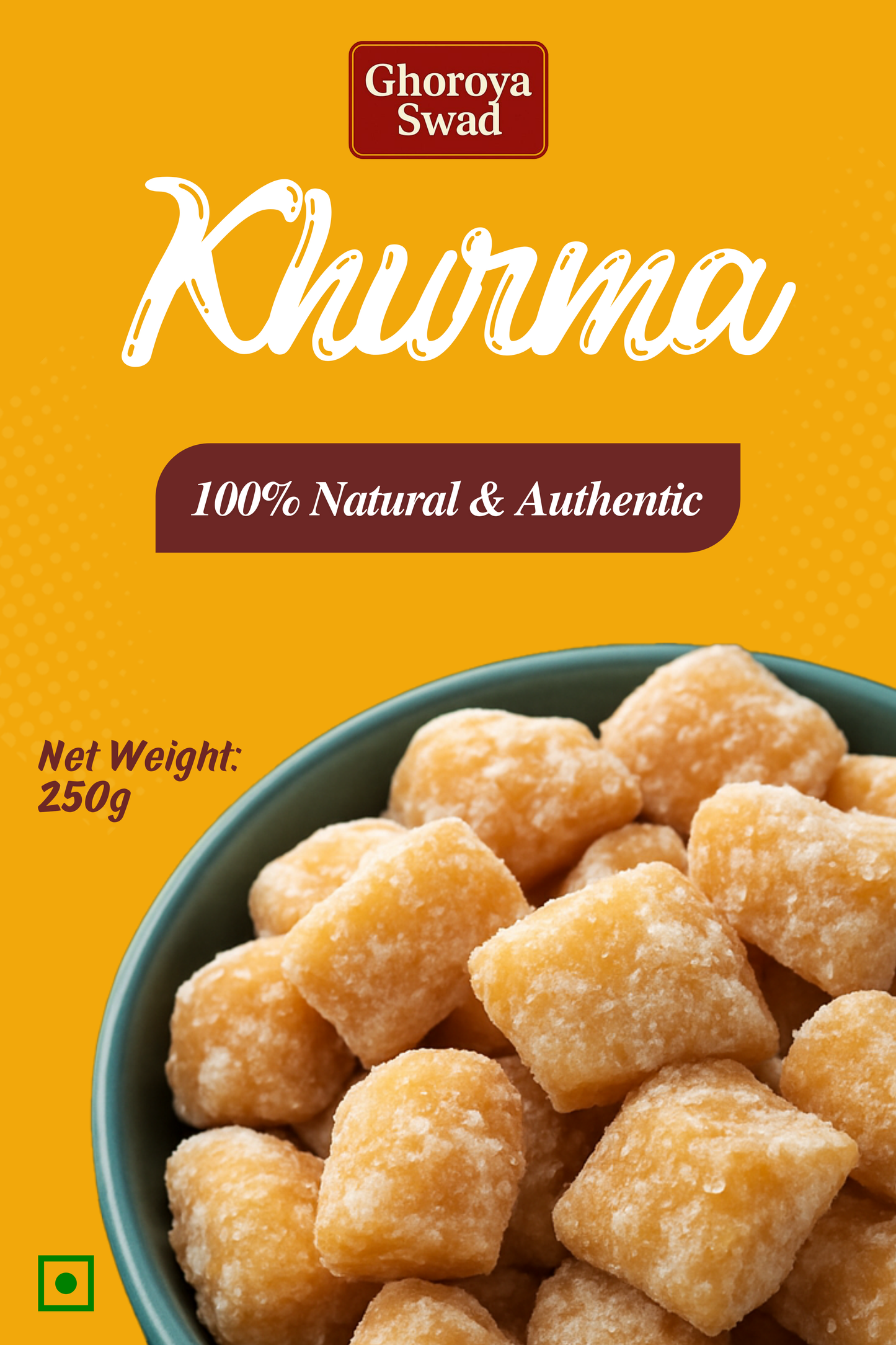 Traditional Crispy Khurma – Sweet Sugar-Coated Snack (Homemade & Fresh)