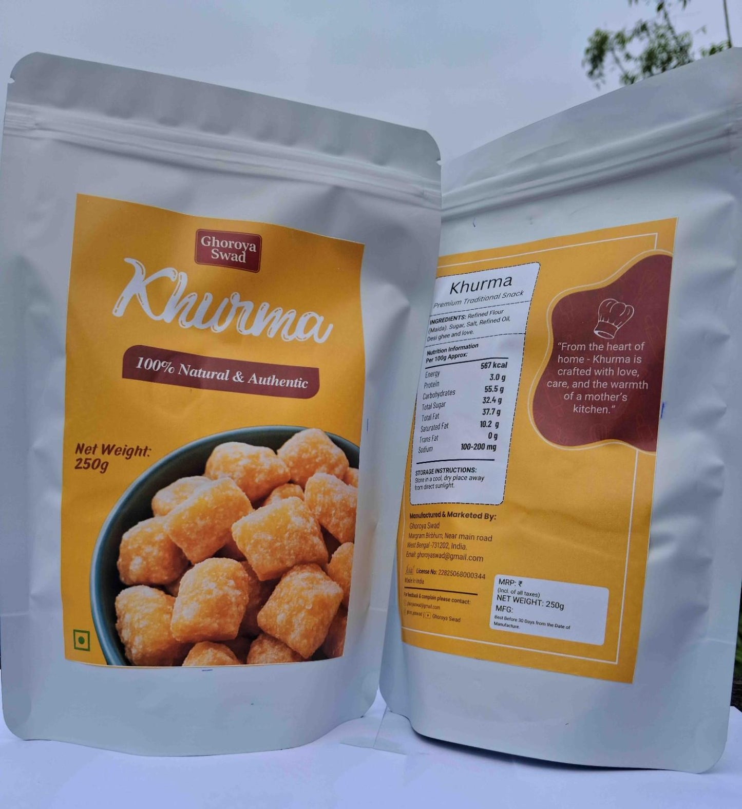 Homemade Khurma Combo Pack (2 x 250g) – Crunchy & Tasty Snack
